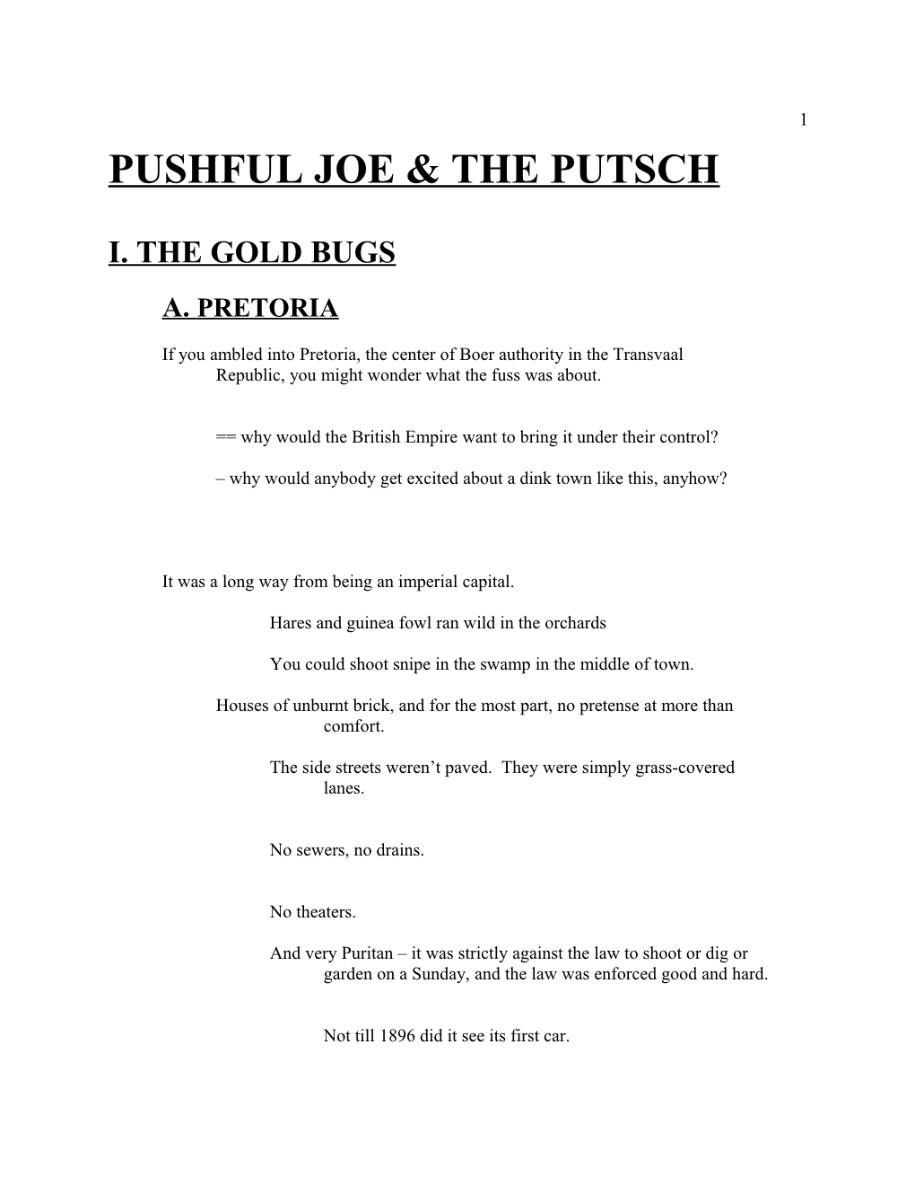 Pushful Joe & the Putsch