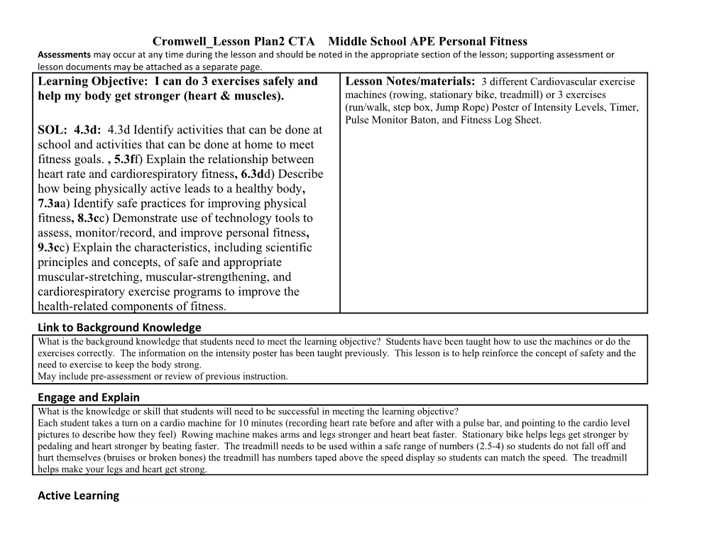 INCLUDE: Fitness Log Sheet, Intensity Levels Poster