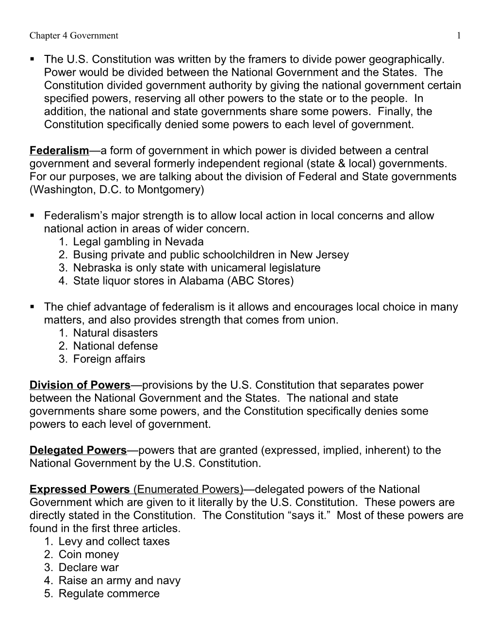 Chapter 4 Government 1