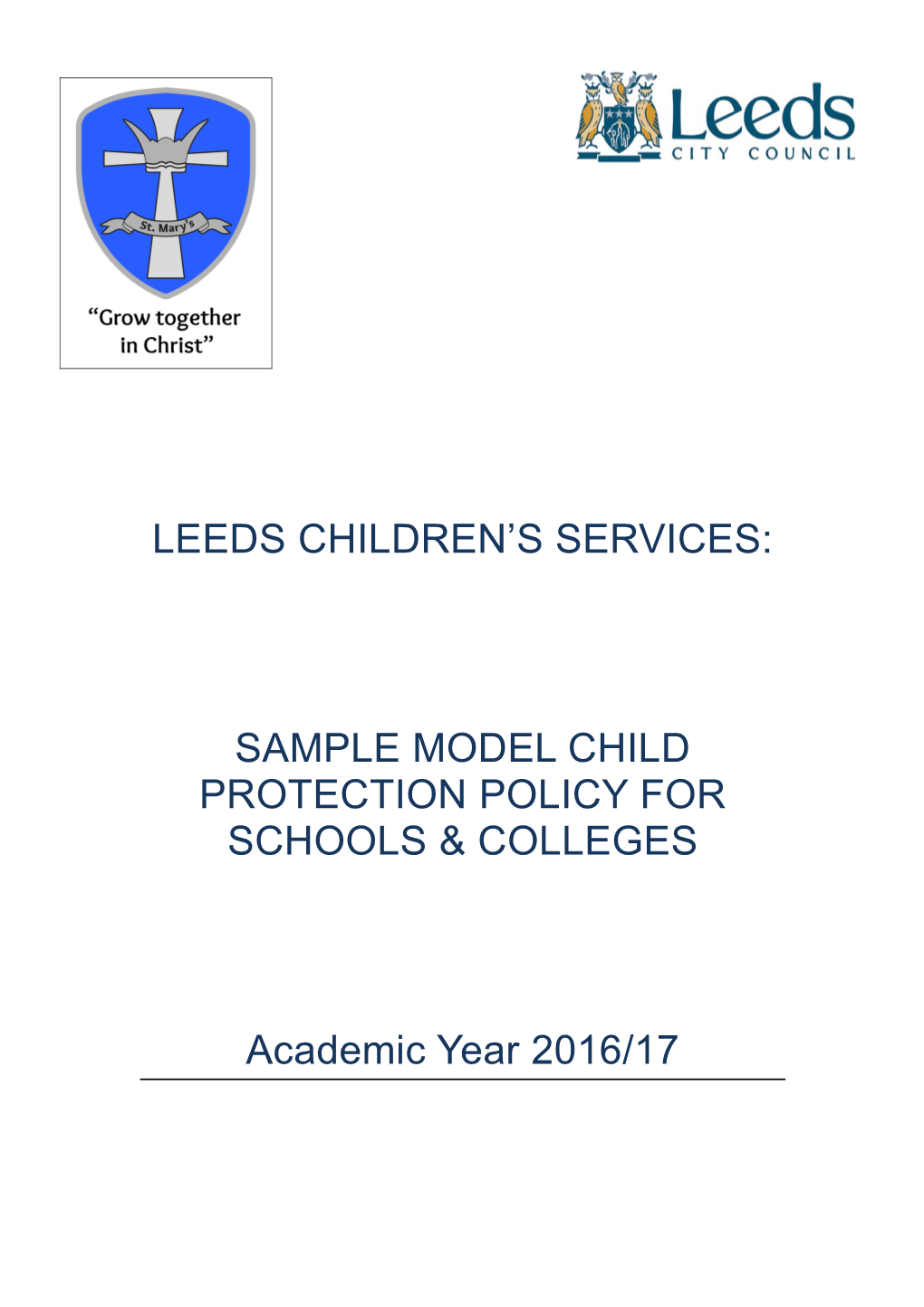 Samplemodel Child Protection Policy for Schools & Colleges