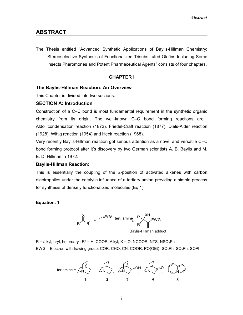 The Baylis-Hillman Reaction: an Overview