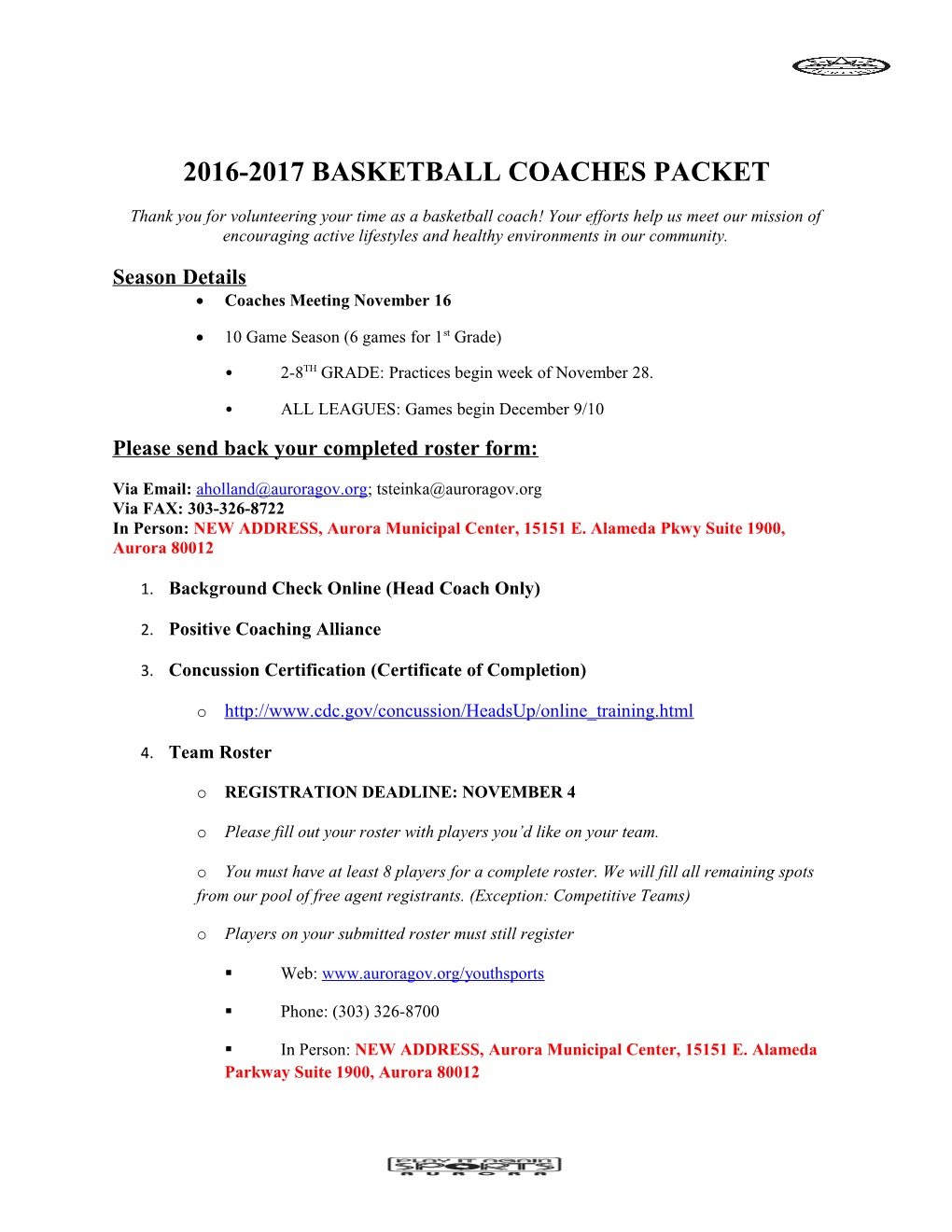 2016-2017 Basketball Coaches Packet