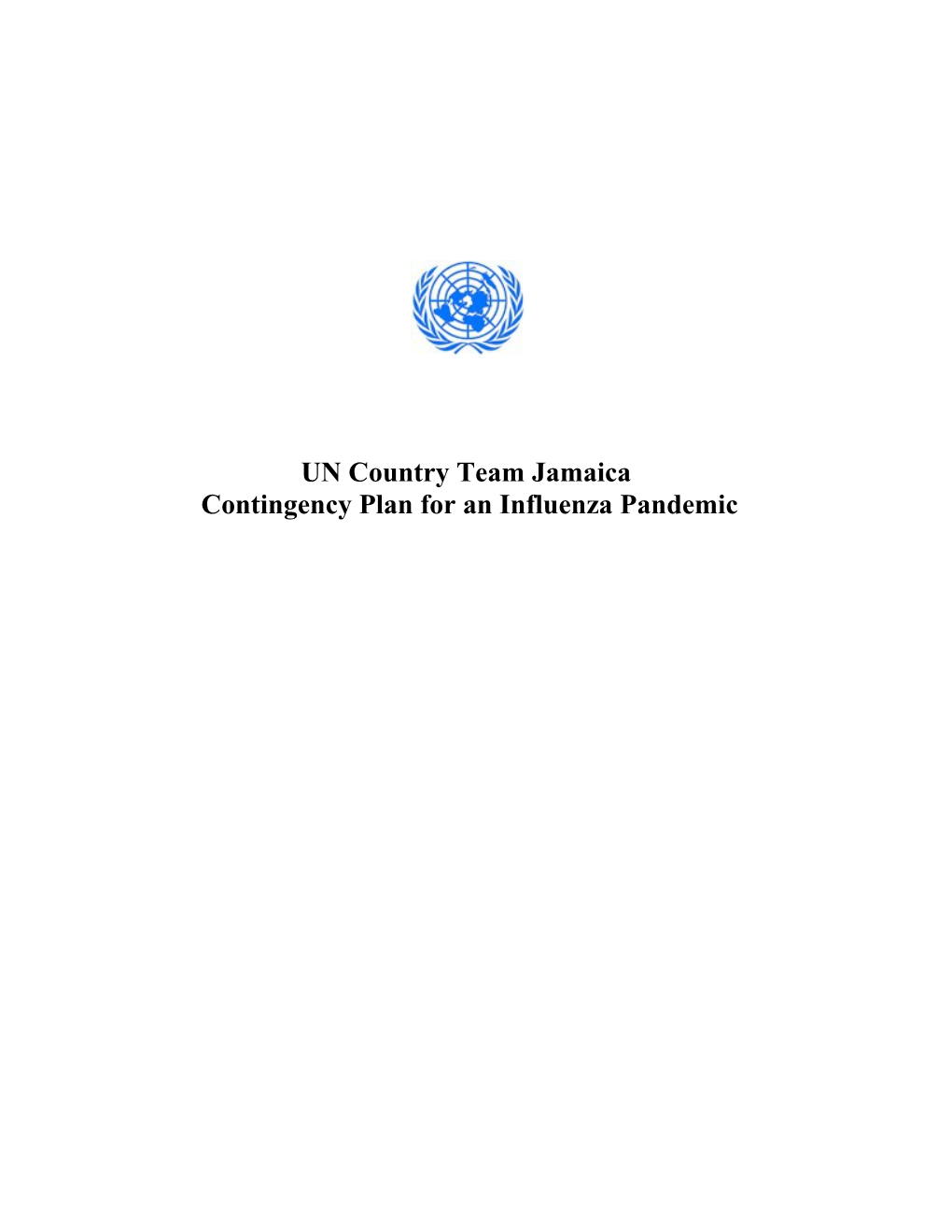 Contingecy Plan for United Nations Family (Jamaica)