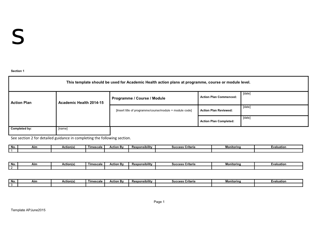 Section 2: Completing the Main Template