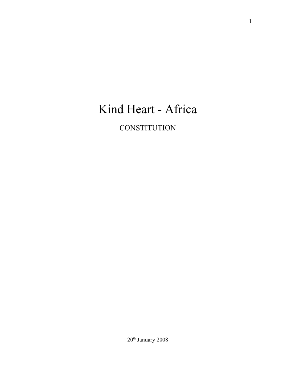 Kind Heart - Africa