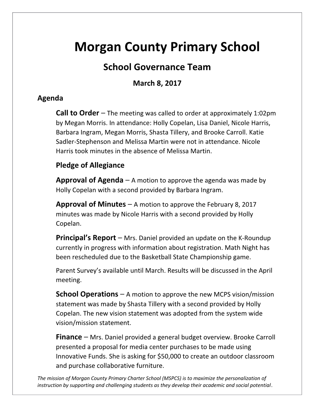 Morgan County Primary School