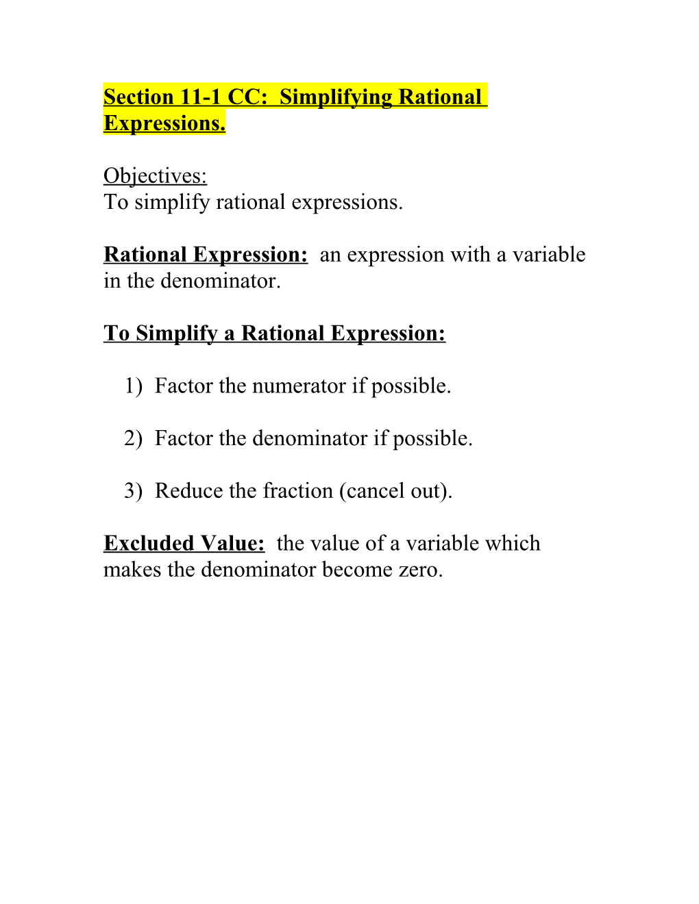 Section 12-1 Inverse Variation