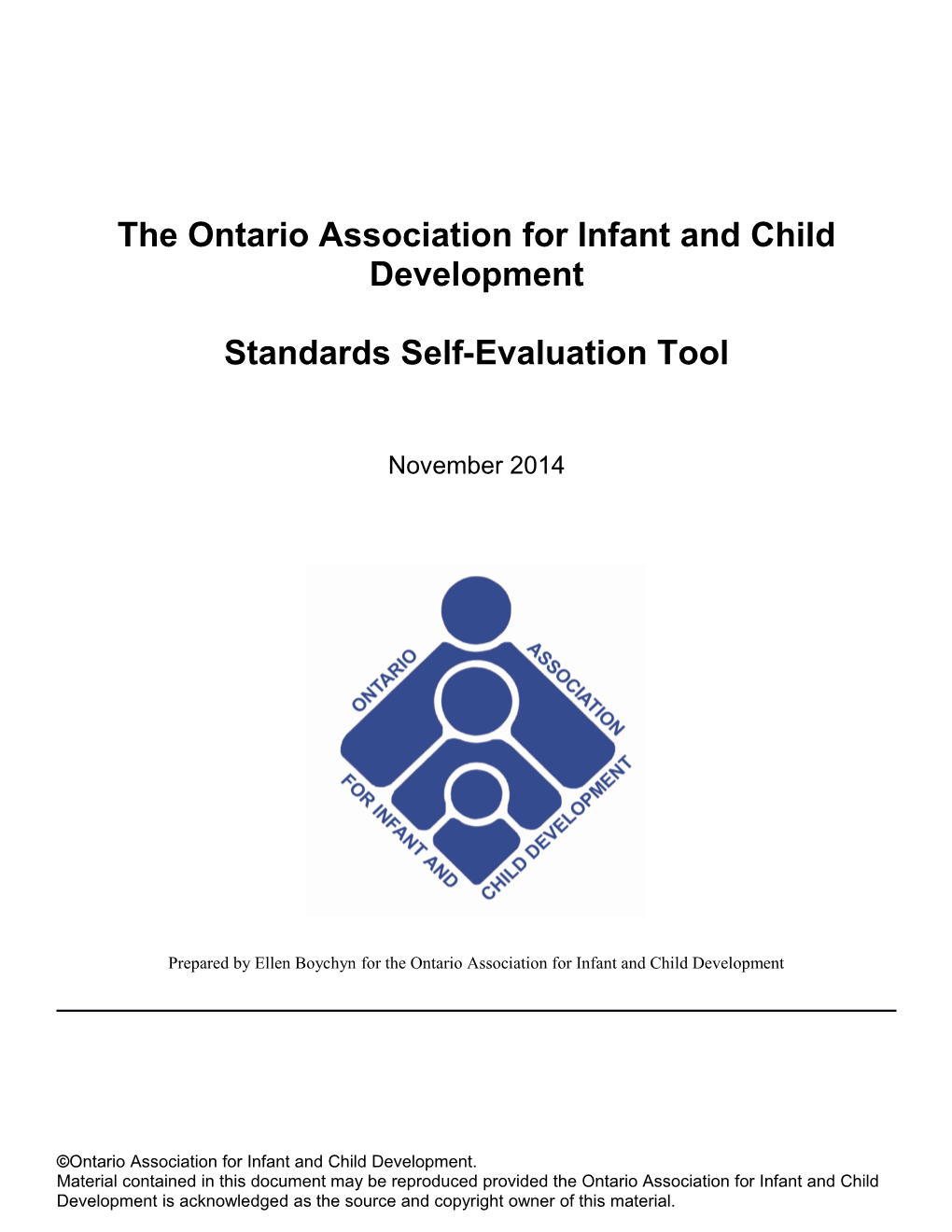The Ontario Associationfor Infant and Child Development