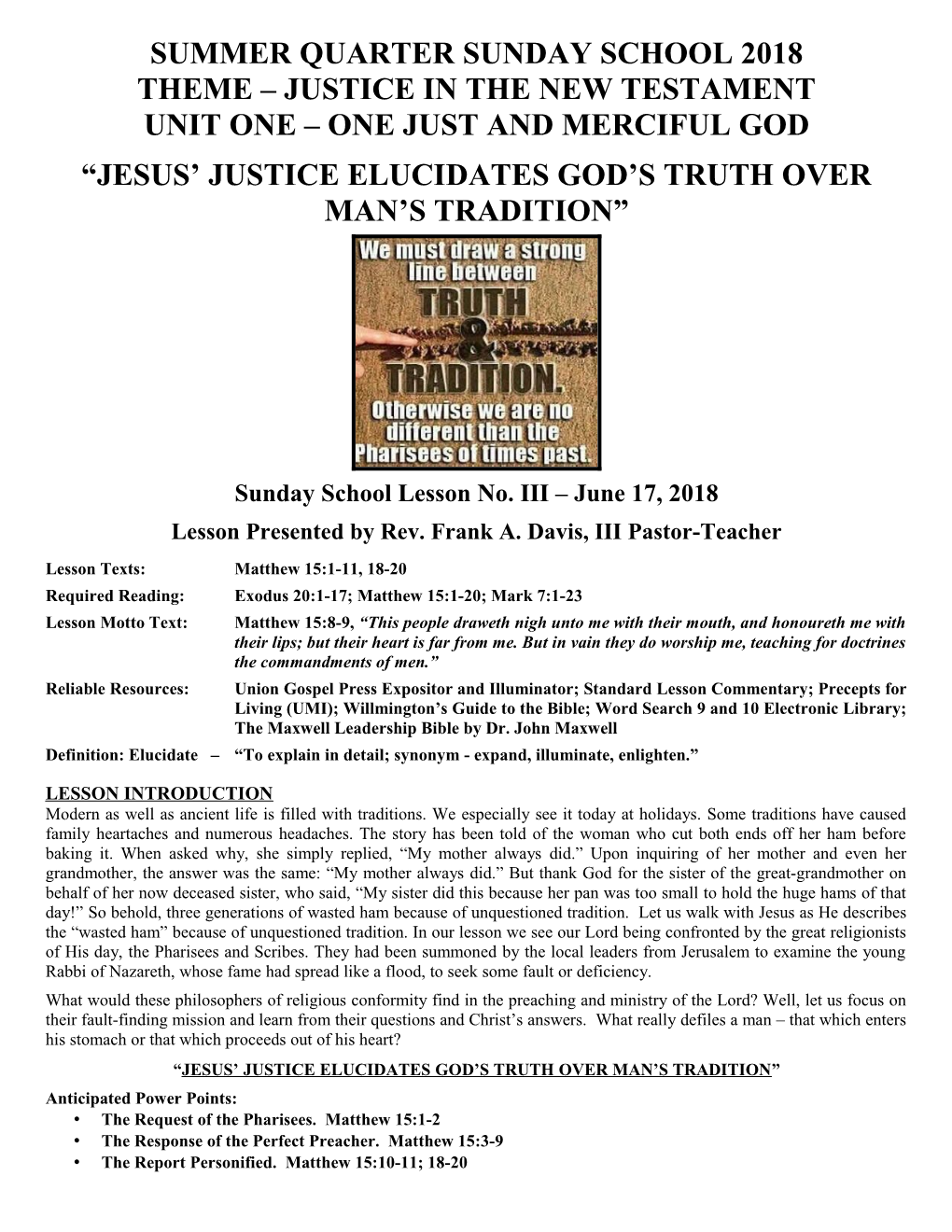 Theme Justice in the New Testament