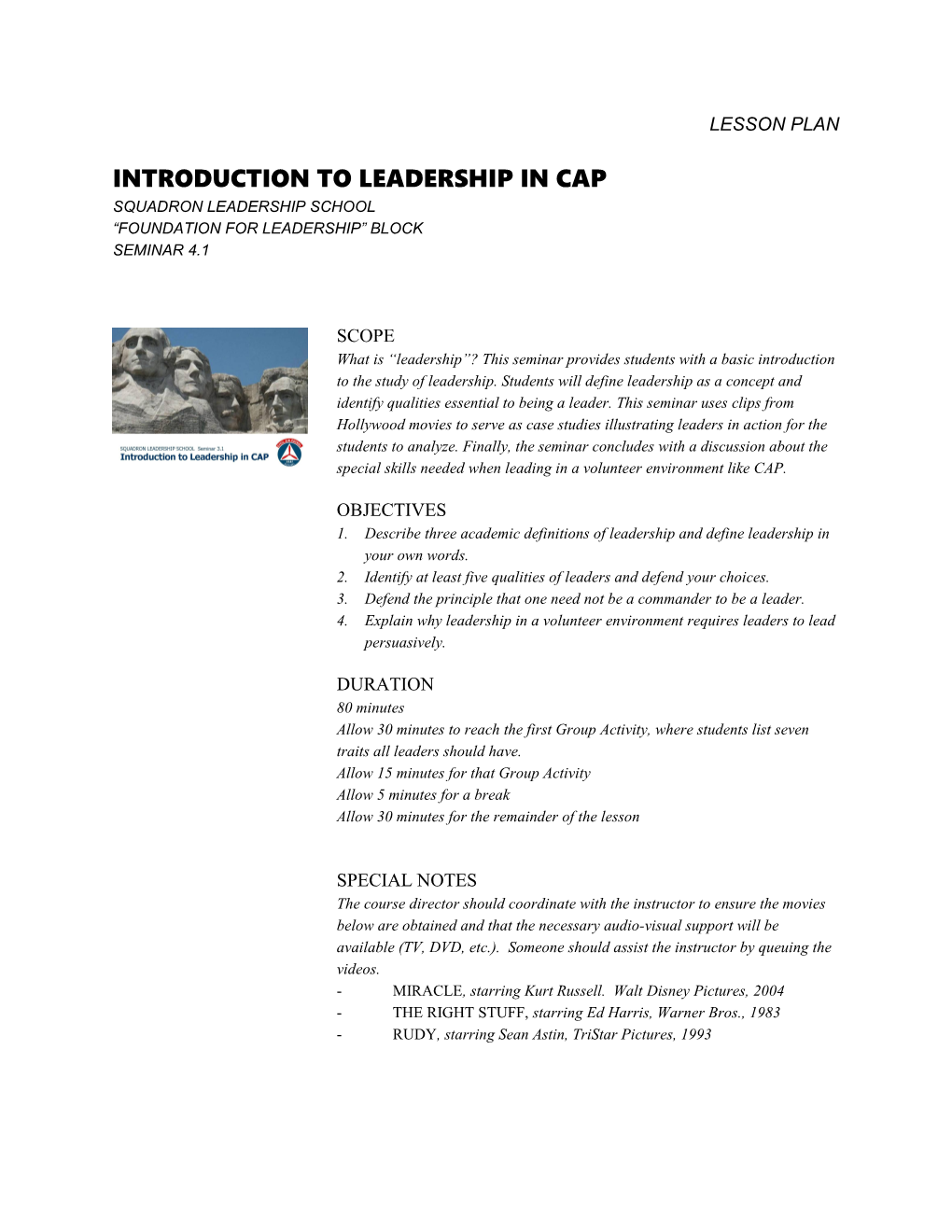 Introduction to Leadership in Cap