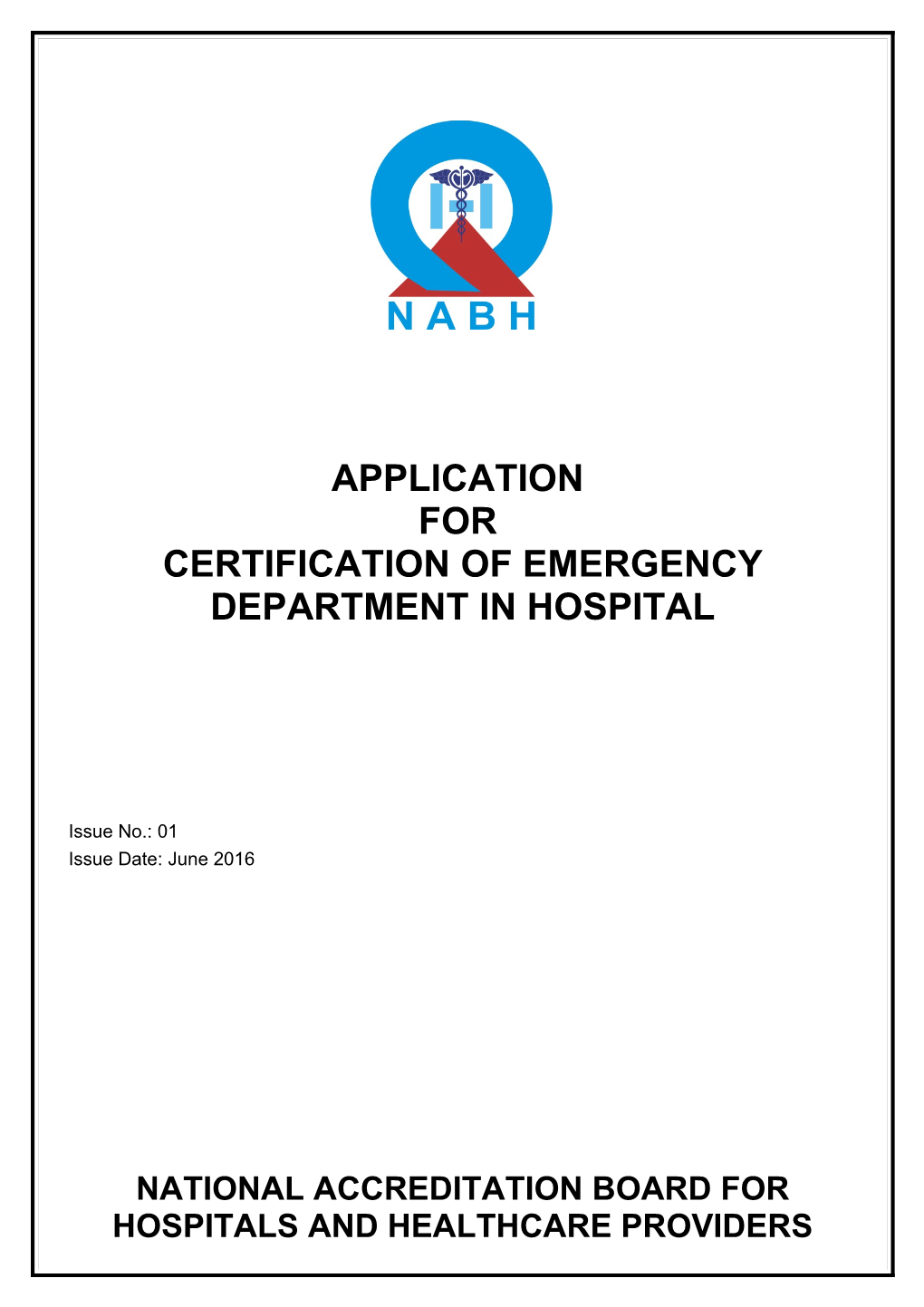 Certification of Emergency Department in Hospital