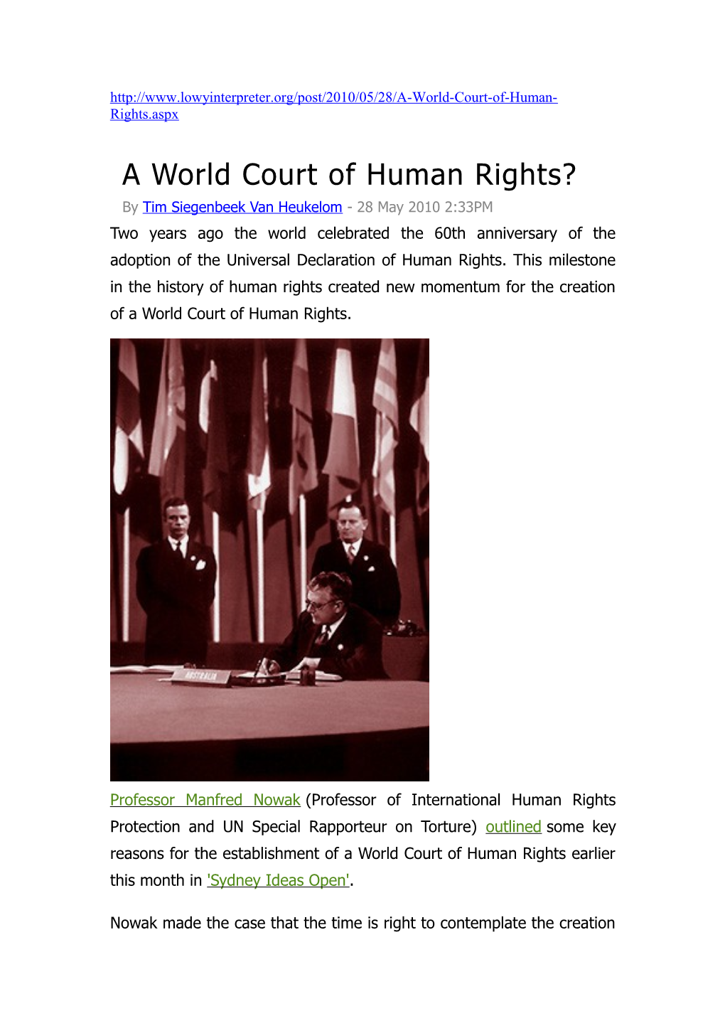 A World Court of Human Rights?