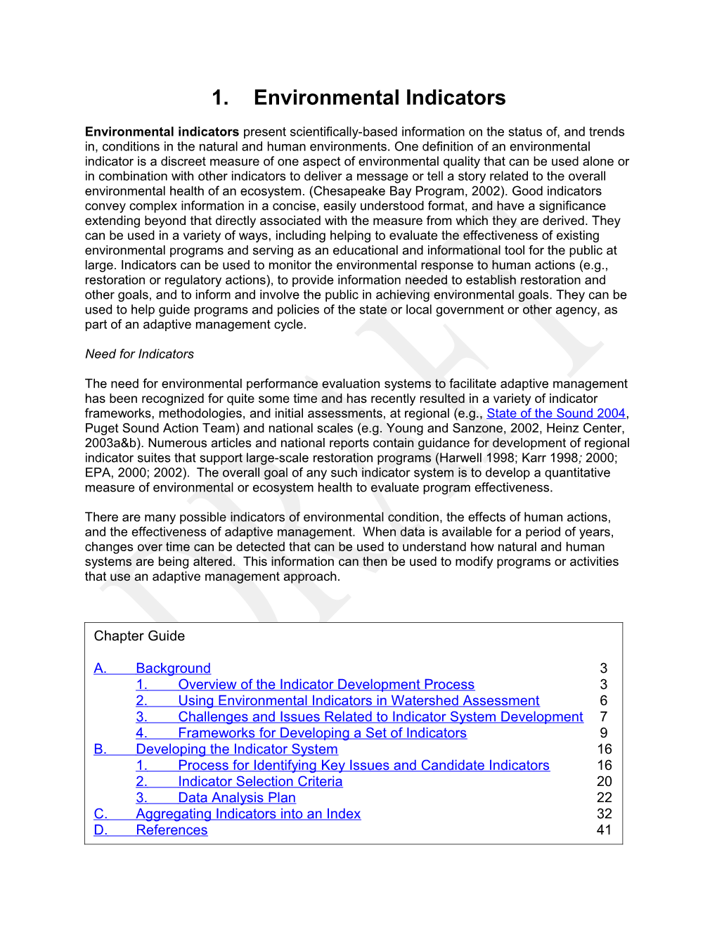 1.Environmental Indicators