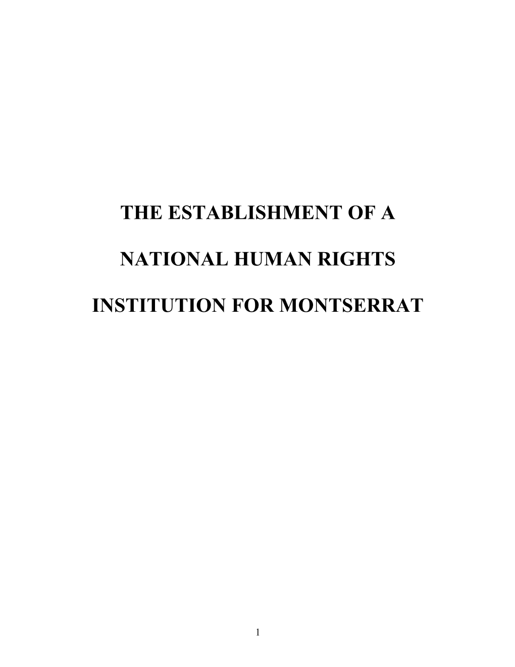 Montserrat National Human Rights Institution