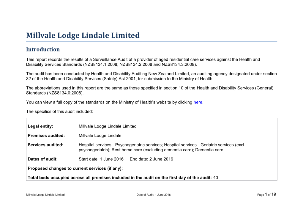 Millvale Lodge Lindale Limited
