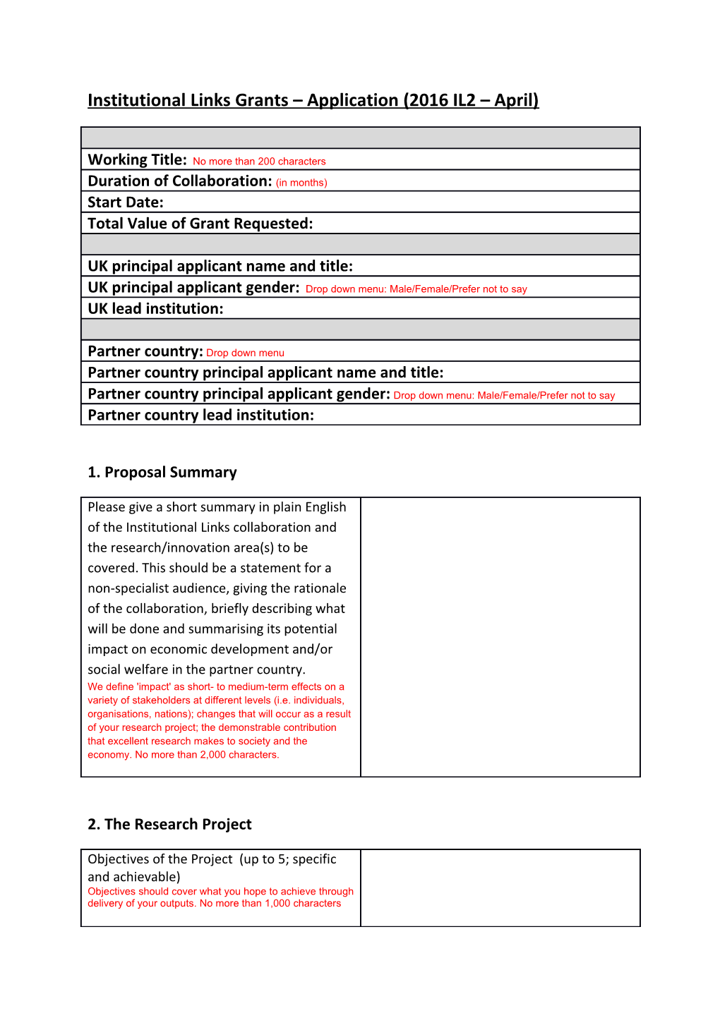 Institutional Links Grants Application (2016 IL2 April)