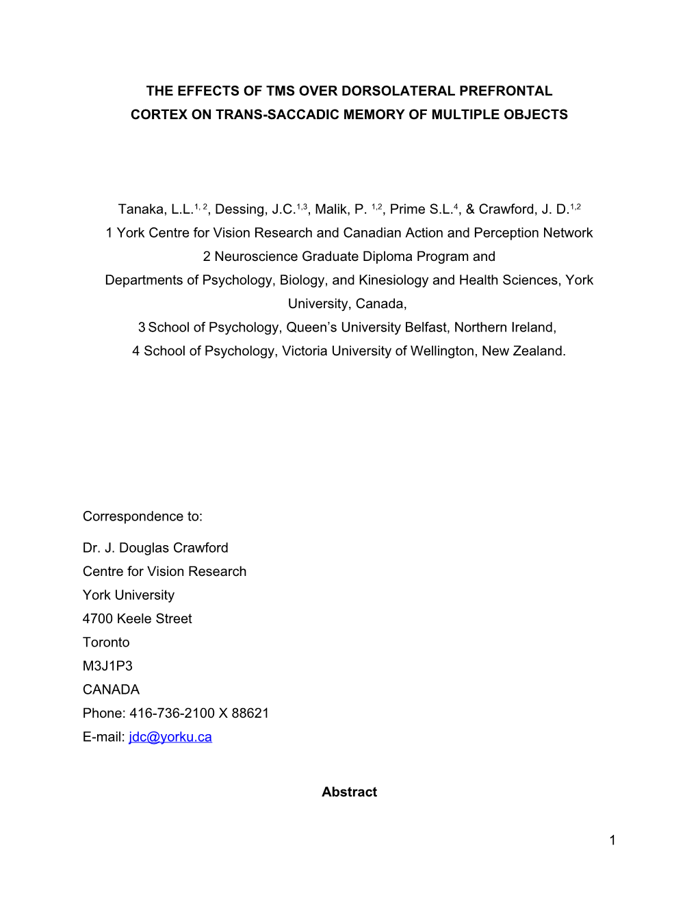 Manuscript: Journal of Cognitive Neuroscience