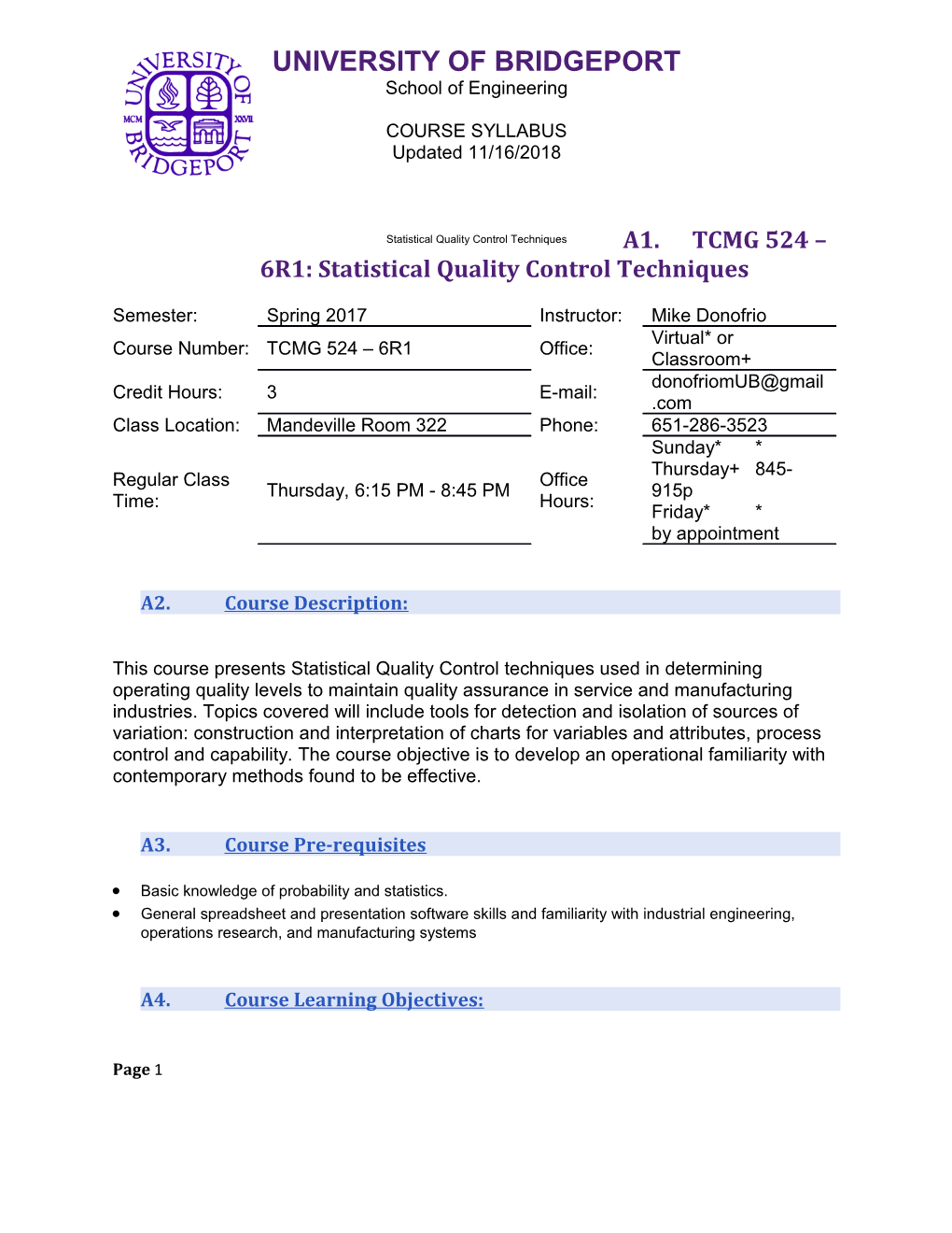 &lt;Course #&lt;Prof Name&gt;Updated 11/17/2018