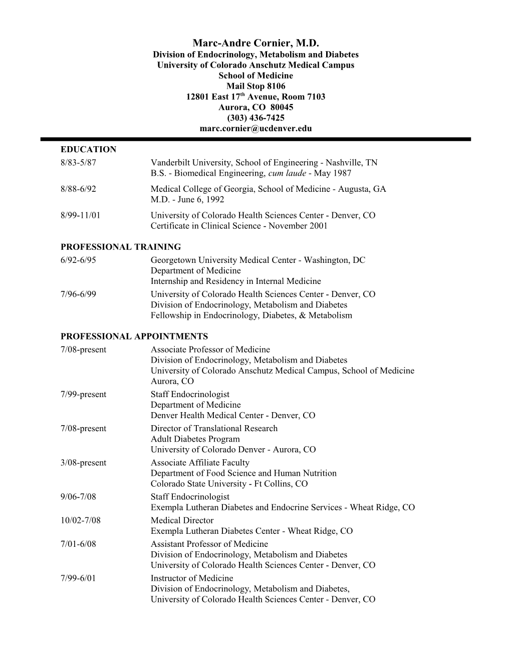 Division of Endocrinology, Metabolism and Diabetes