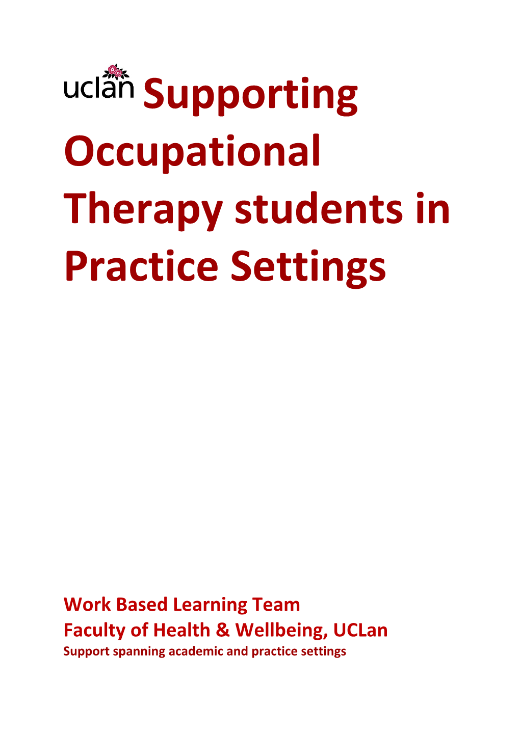 Supporting Occupational Therapy Students in Practice Settings