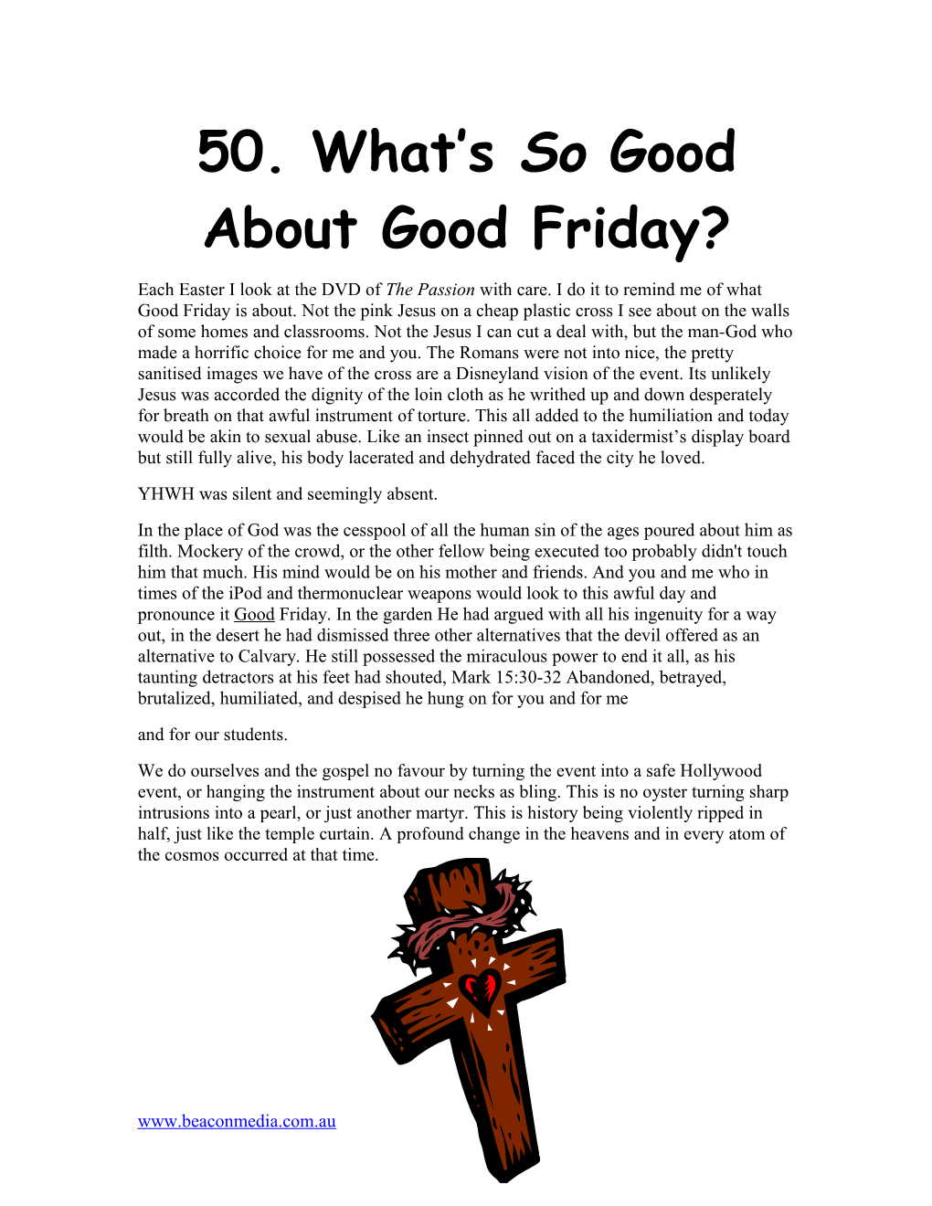 50. What S So Good About Good Friday?