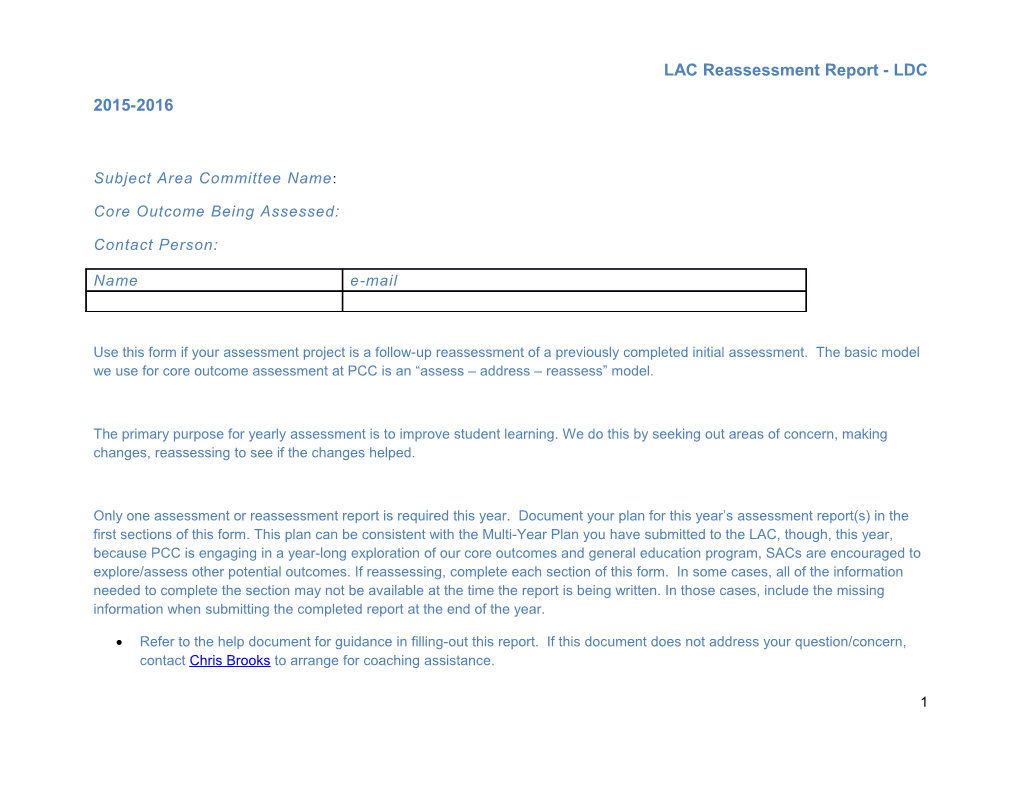 LAC Reassessment Report - LDC
