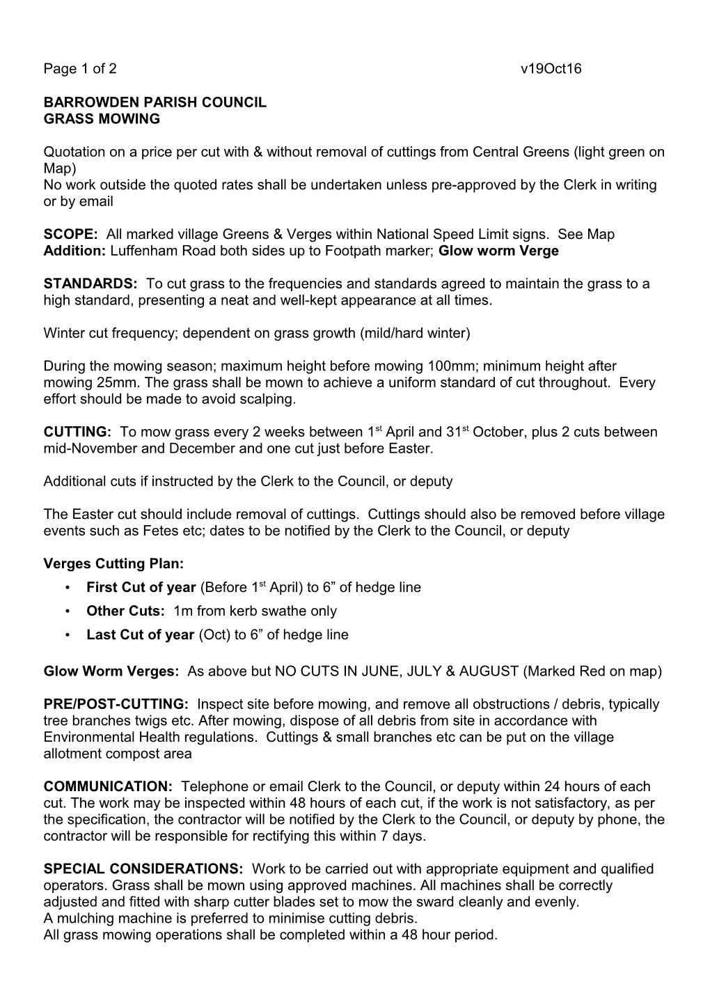 Barrowden Parish Council