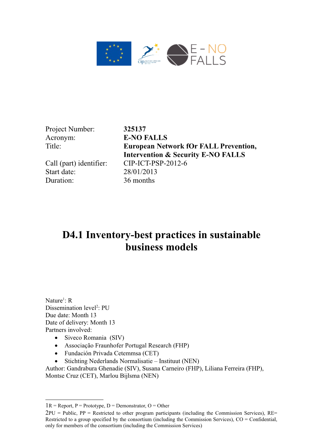 D4.1 Inventory-Best Practices in Sustainable Business Models