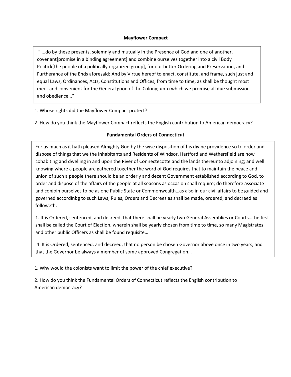 1. Whose Rights Did the Mayflower Compact Protect?