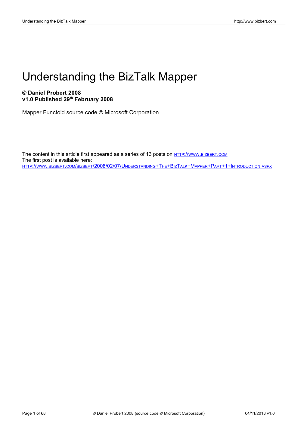 Understanding the Biztalk Mapper