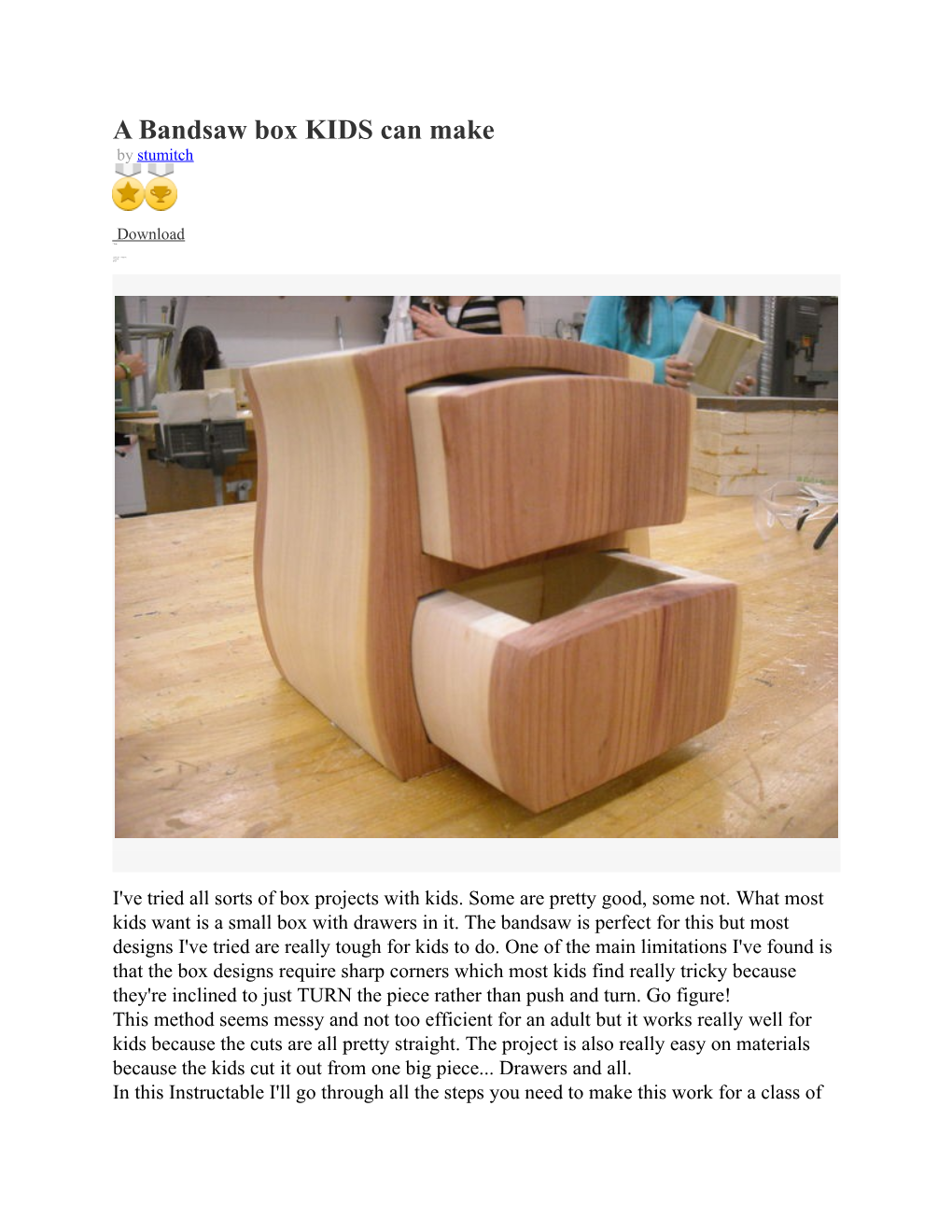 A Bandsaw Box KIDS Can Make