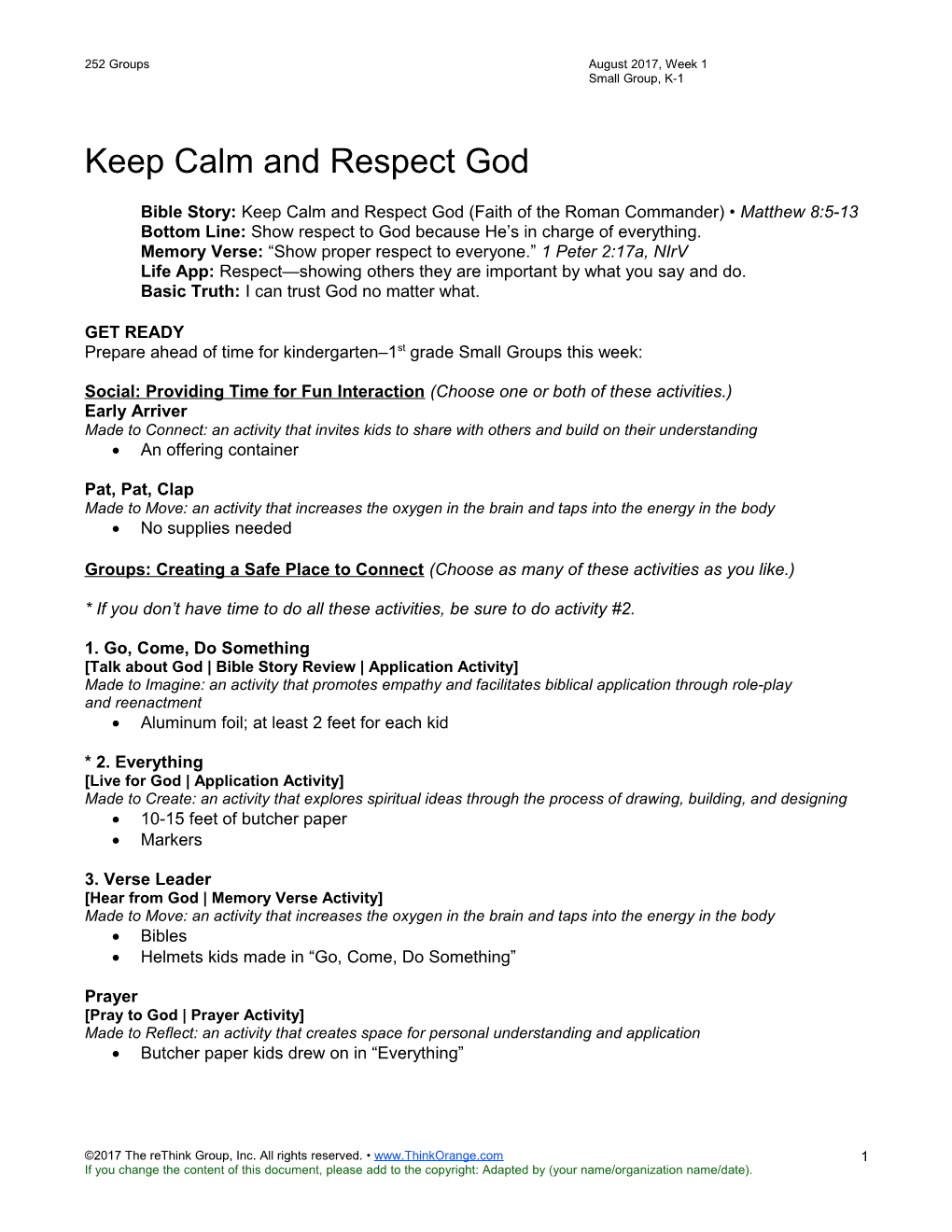 Keep Calm and Respect God