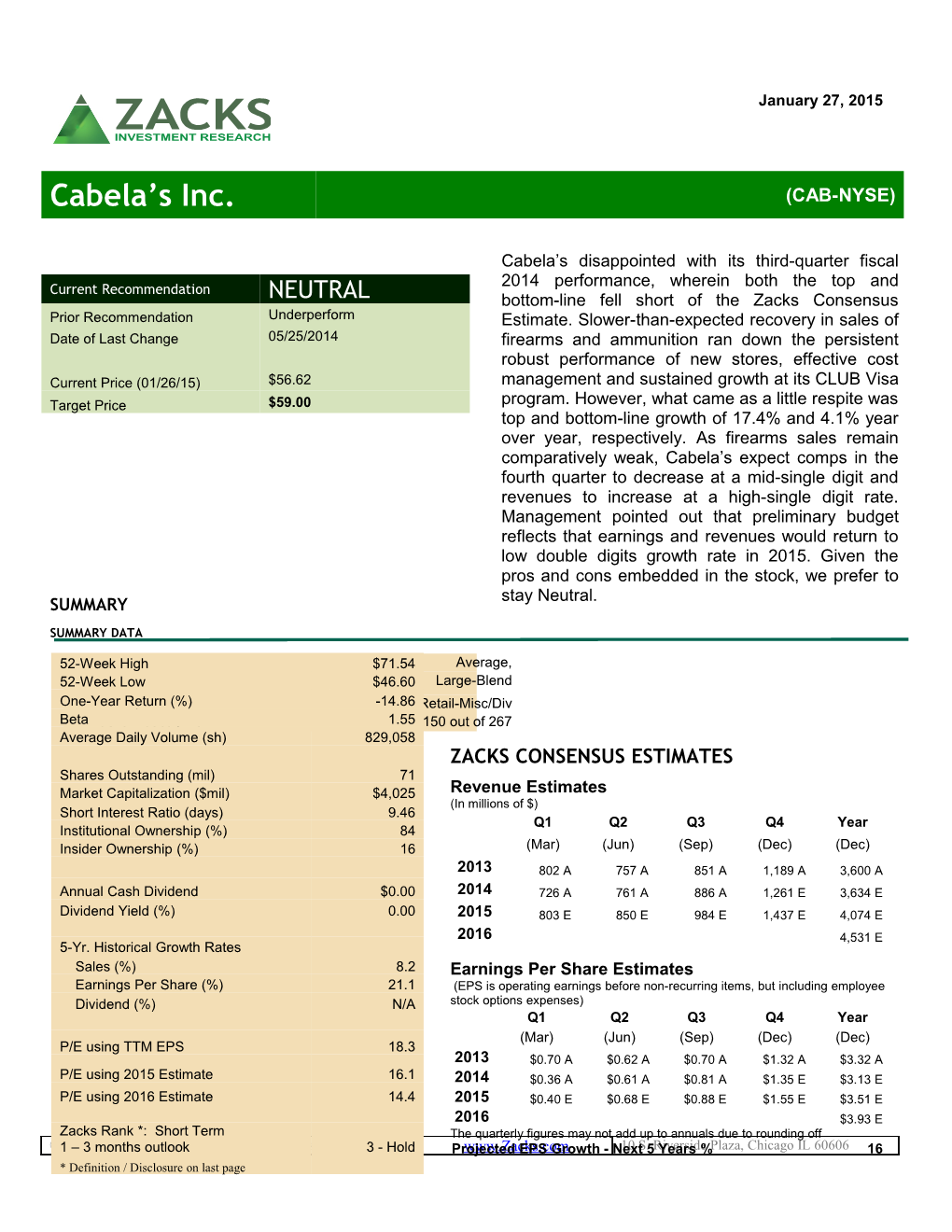 Cabela S Operates Three Business Segments Retail, Direct and Financial Services