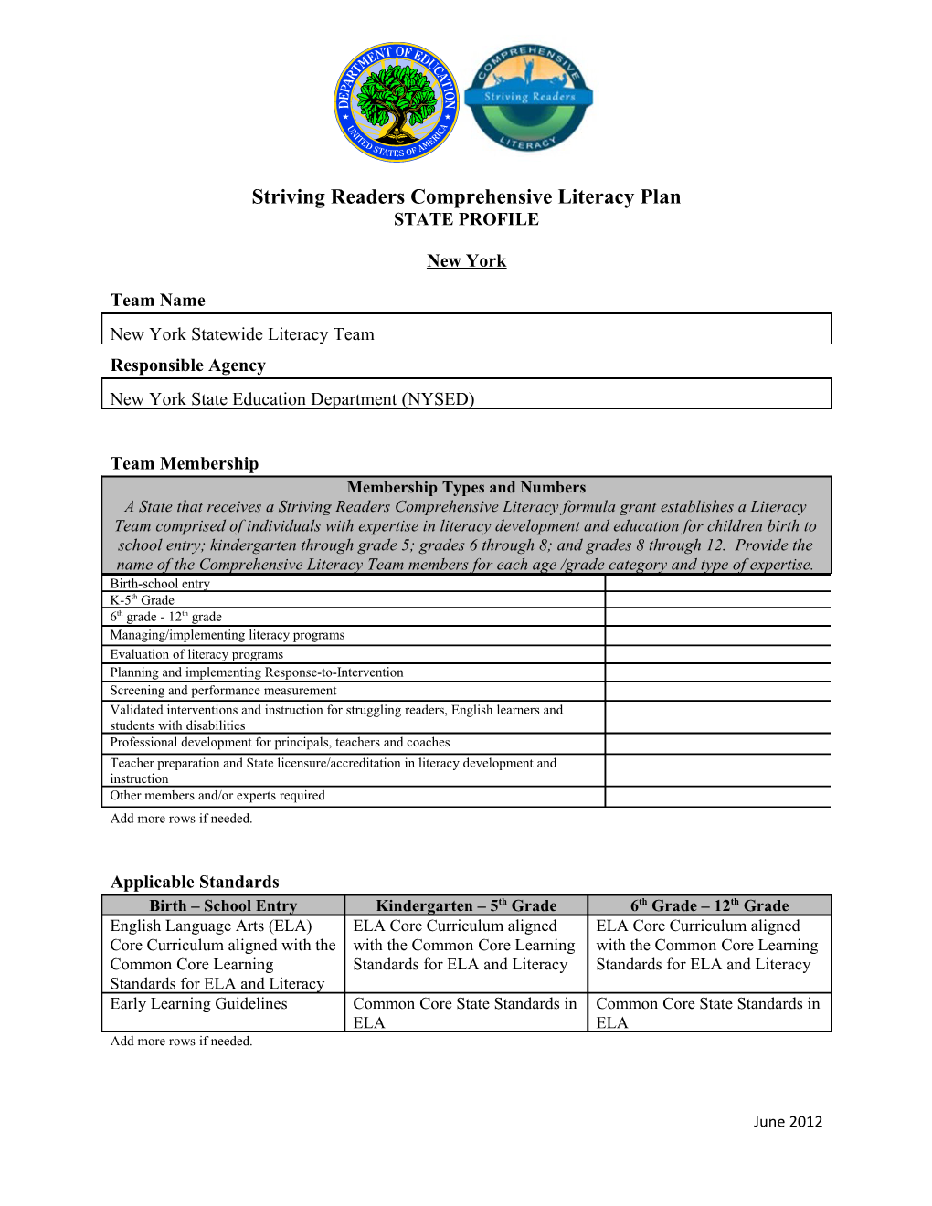 New York State Striving Readers Comprehensive Literacy Plan (MS Word)