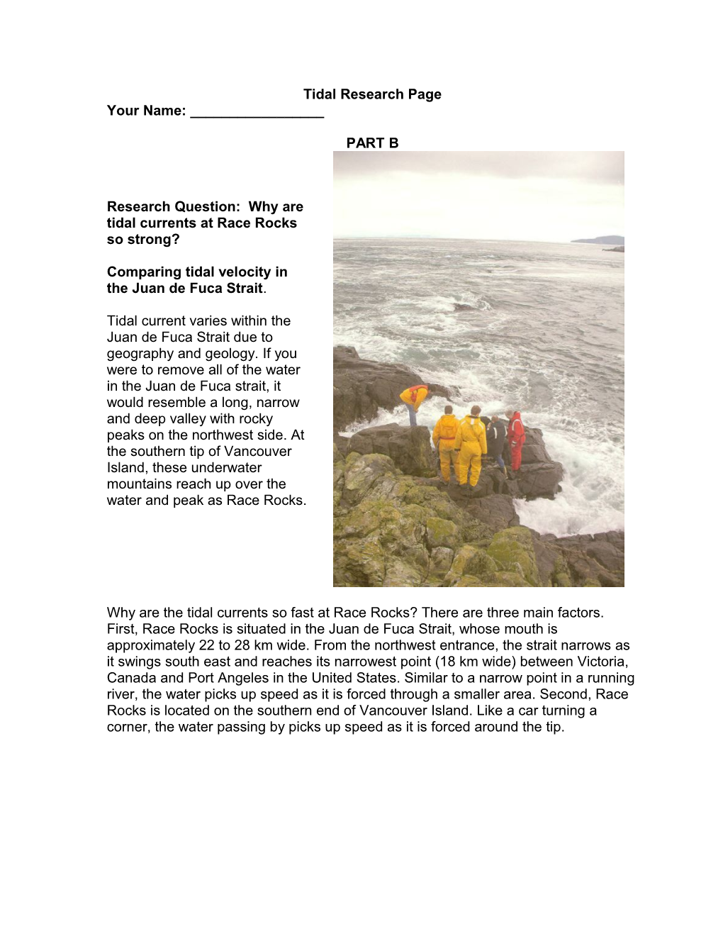 Tidal Research Page