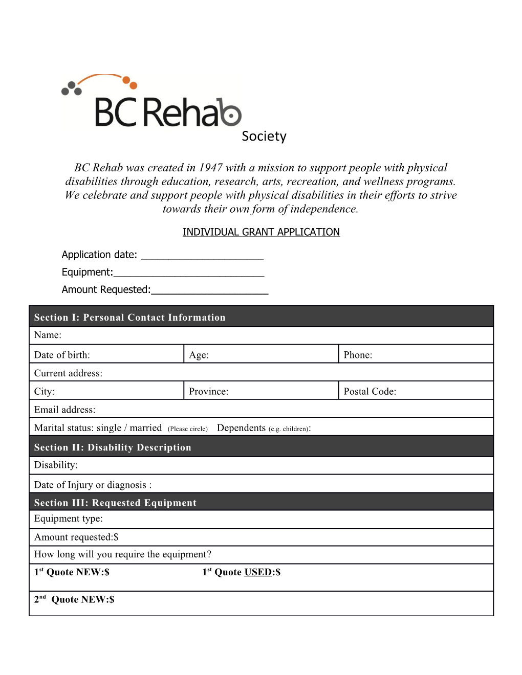 BC Rehab Was Created in 1947 with a Mission to Support People with Physical Disabilities