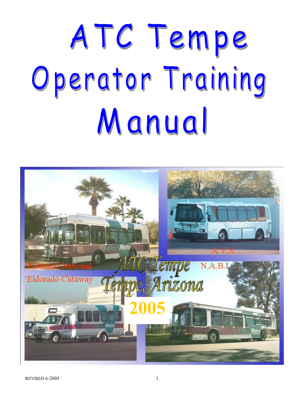 ATC Tempe Safety & Training Operator Training Manual