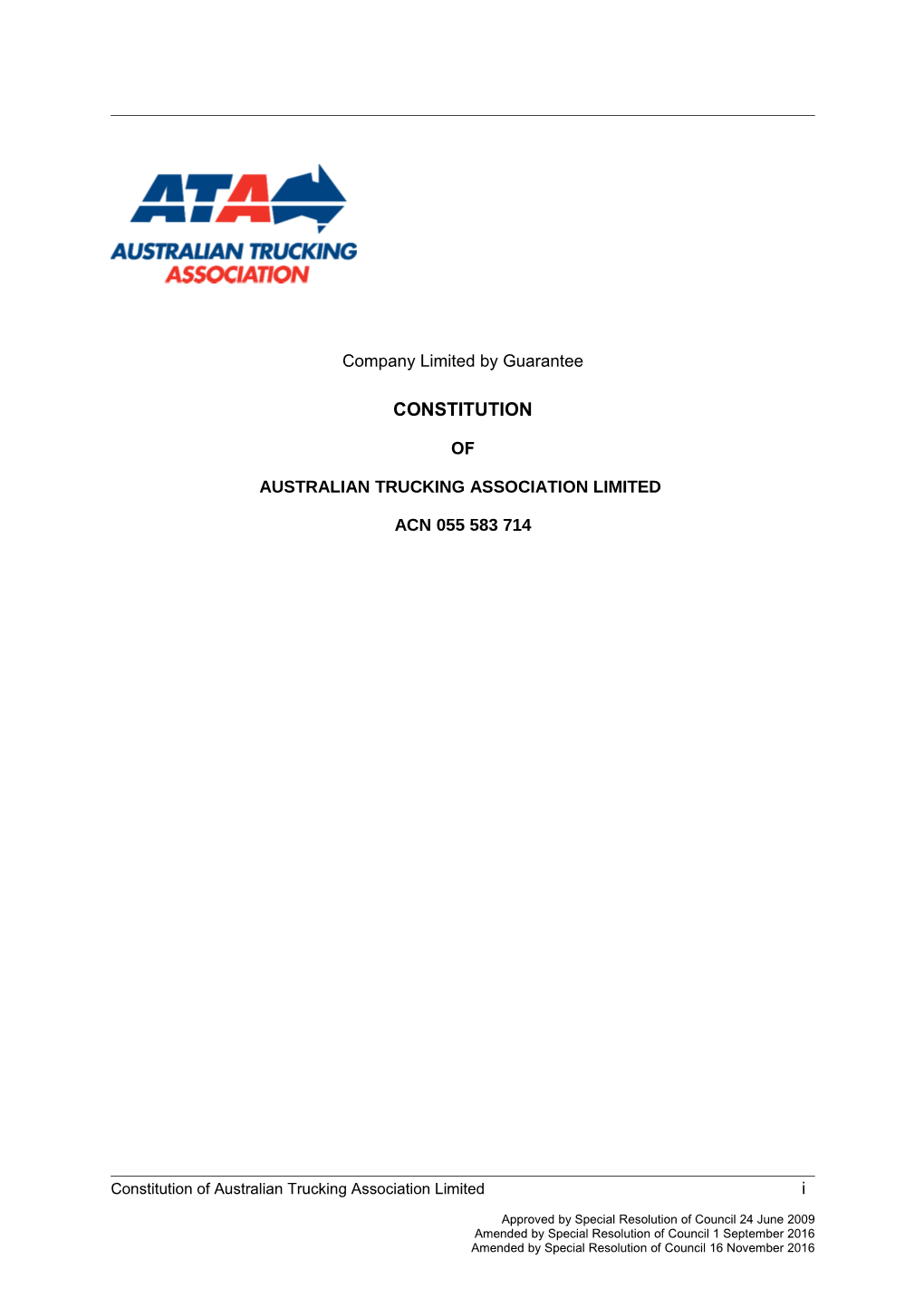 Australian Trucking Association Limited