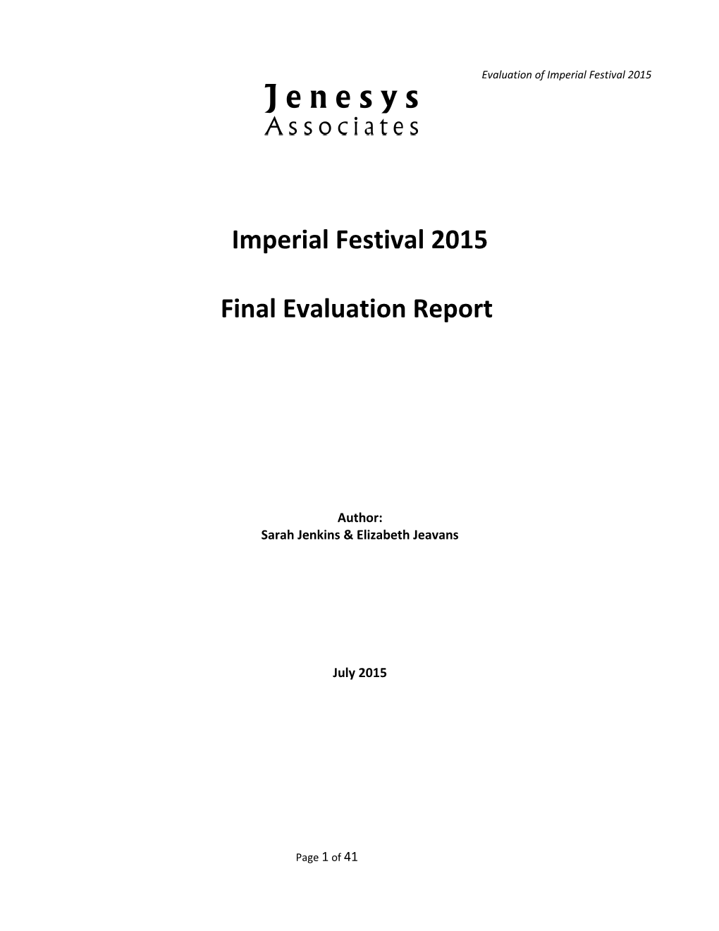 Imperial Festival 2015