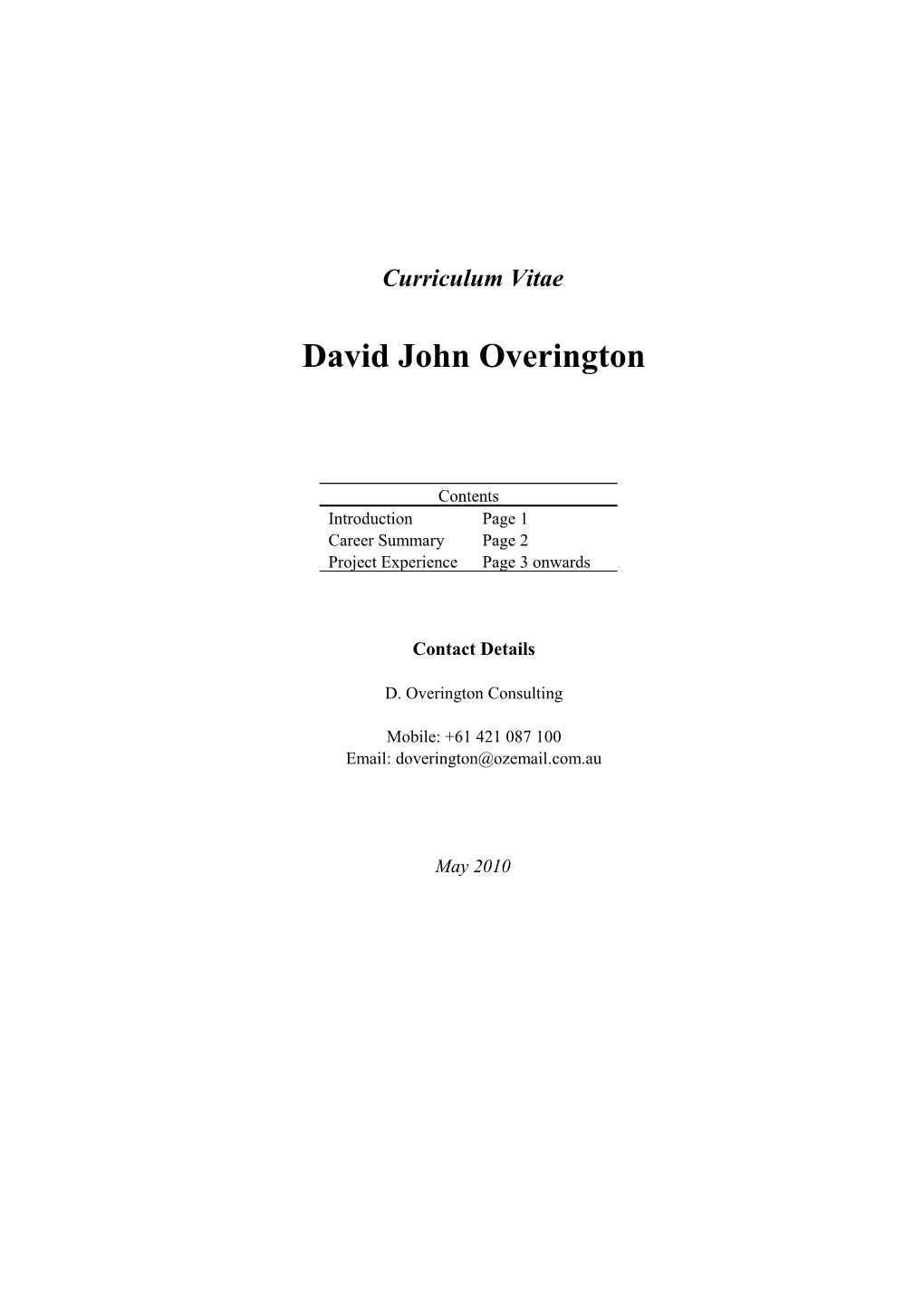 David Overington