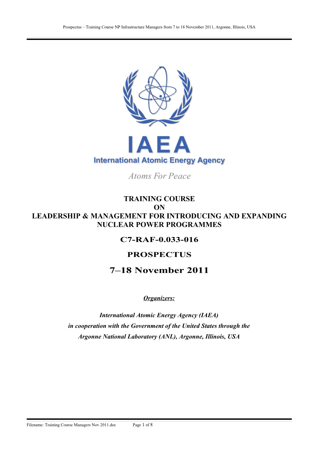 Leadership & Management for Introducing and Expanding Nuclear Power Programmes