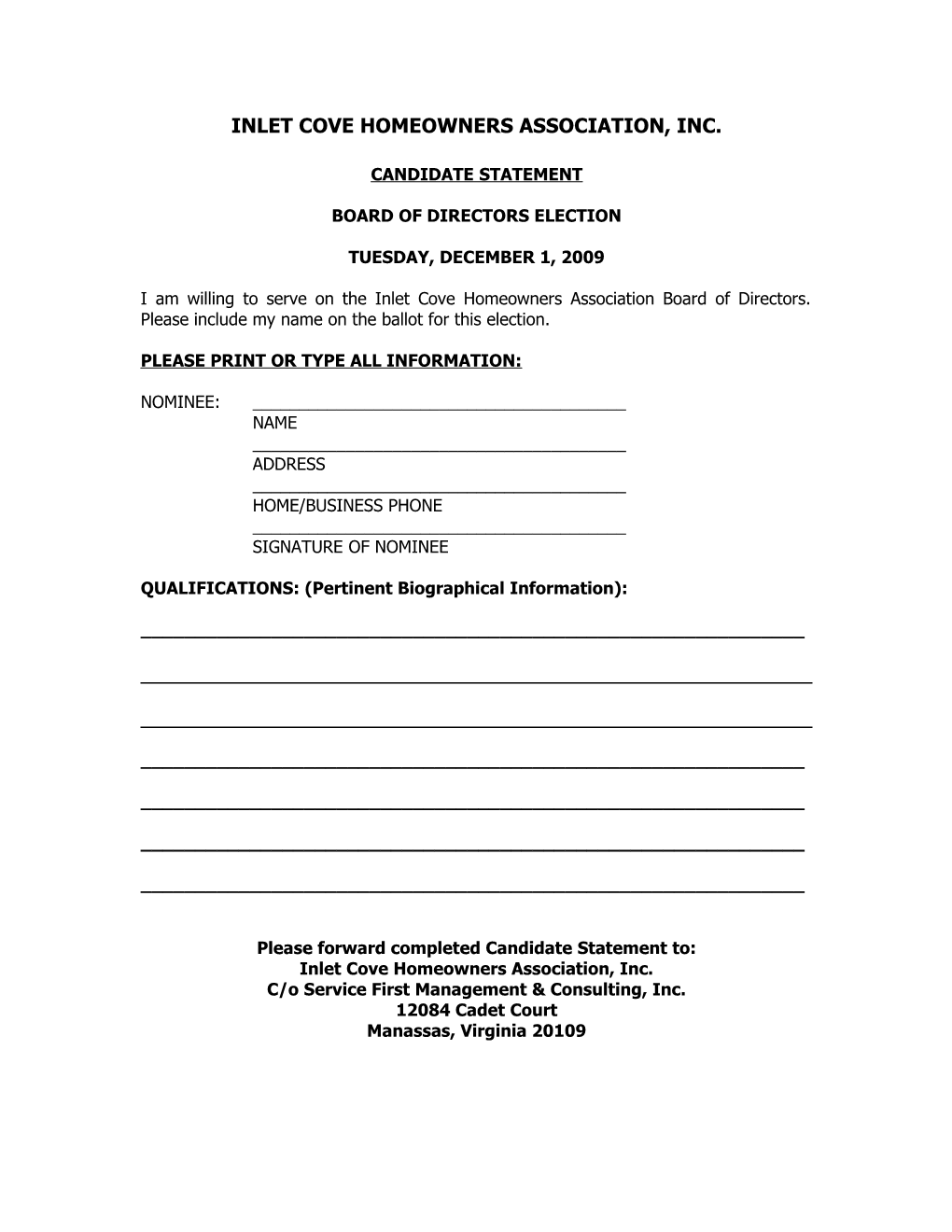 Crofton Commons Homeowners Association, Inc