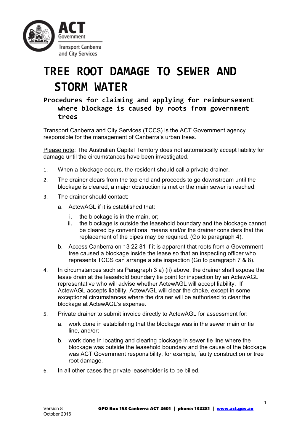 Tree Root Damage to Sewer and Storm Water