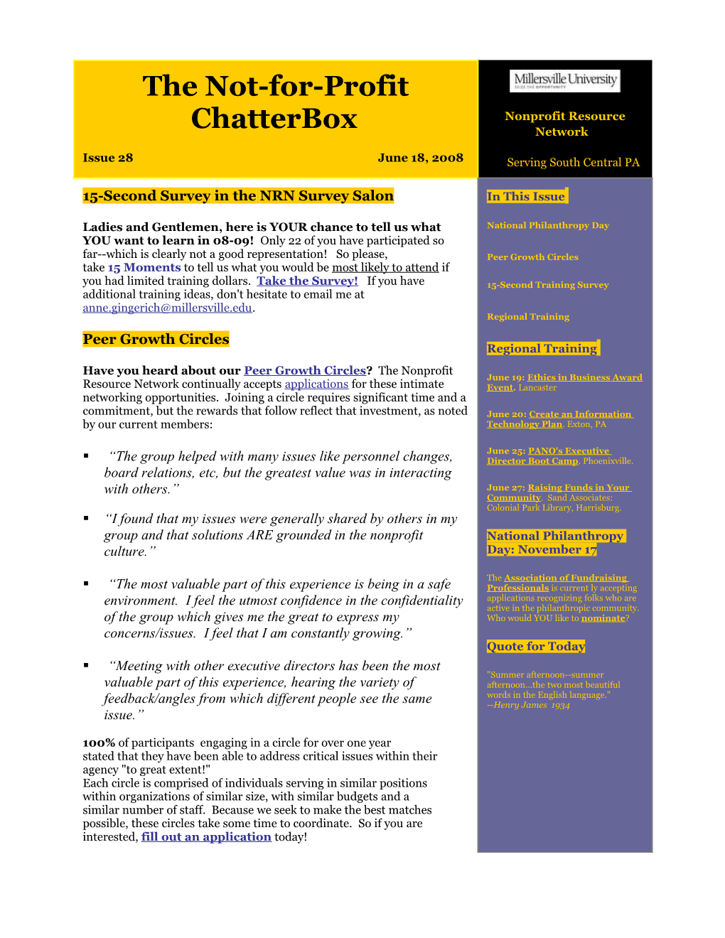 The Not-For-Profit Chatterbox