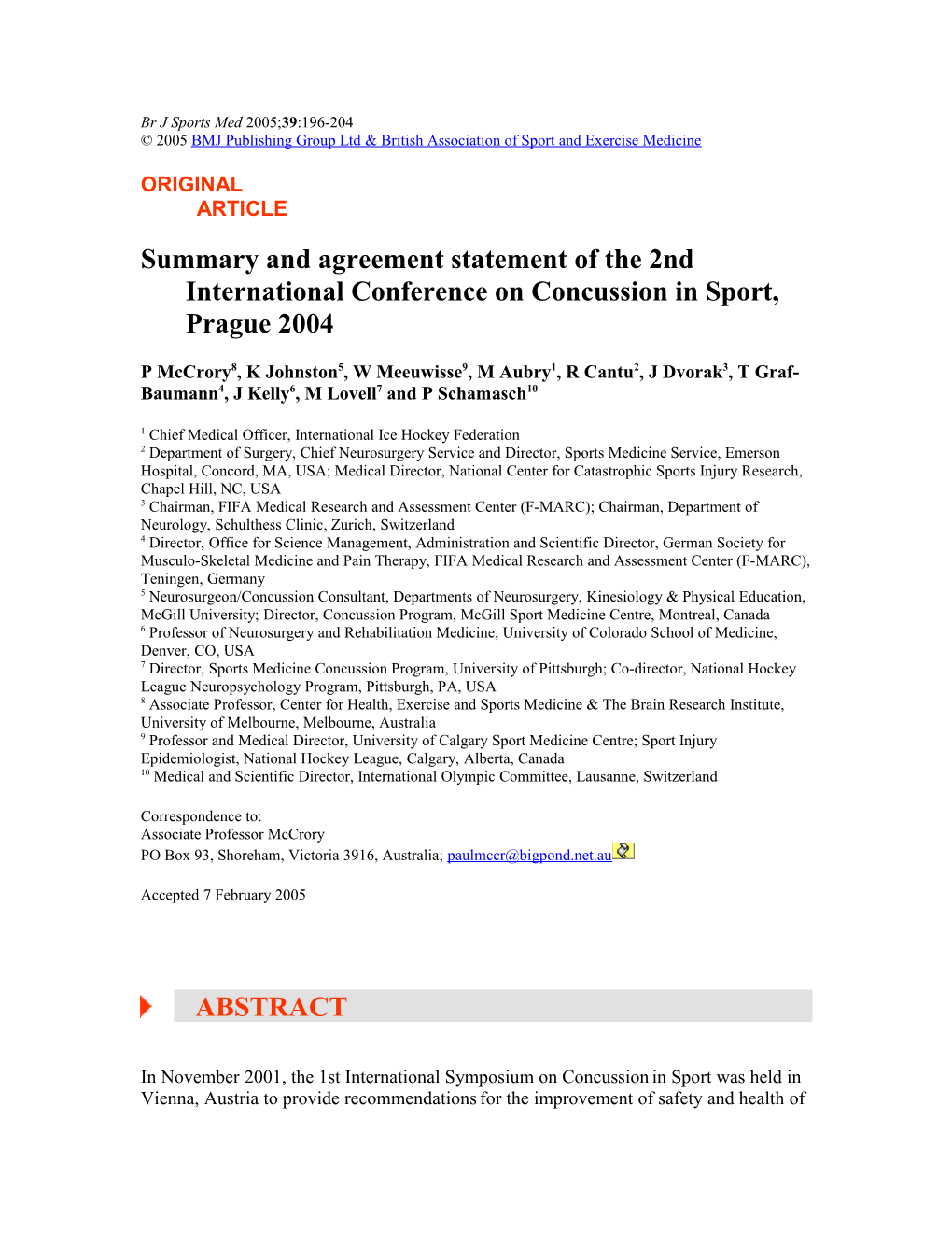 Br J Sports Med 2005;39:196-204