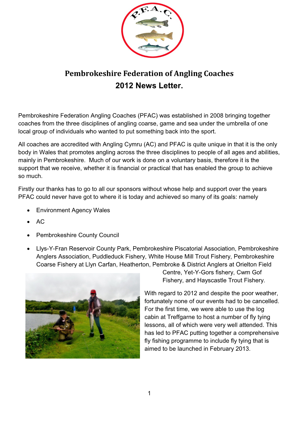 Pembrokeshire Federation of Angling Coaches