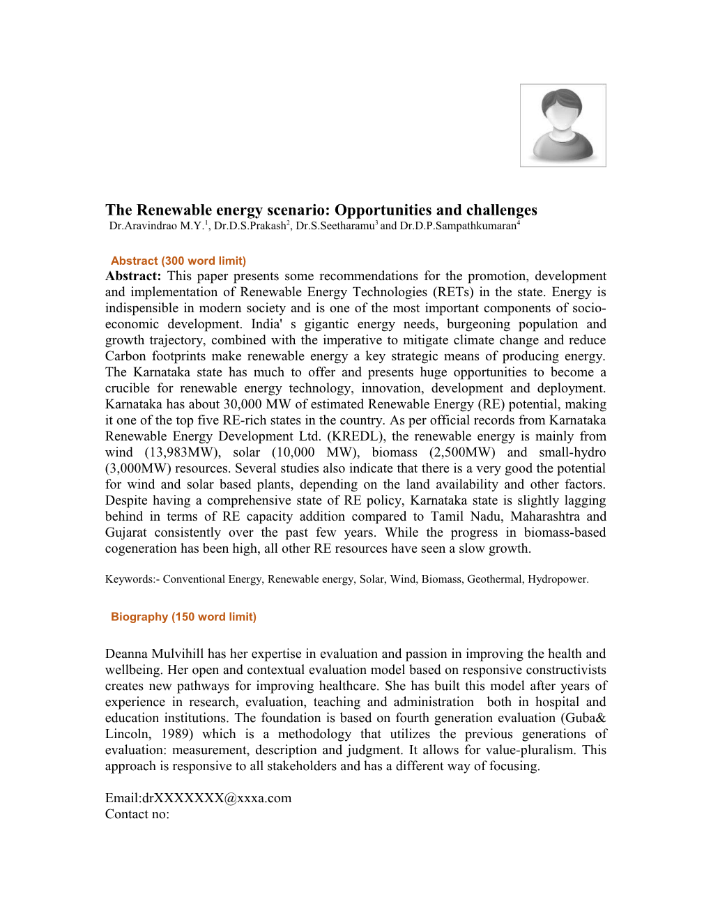 The Renewable Energy Scenario: Opportunities and Challenges