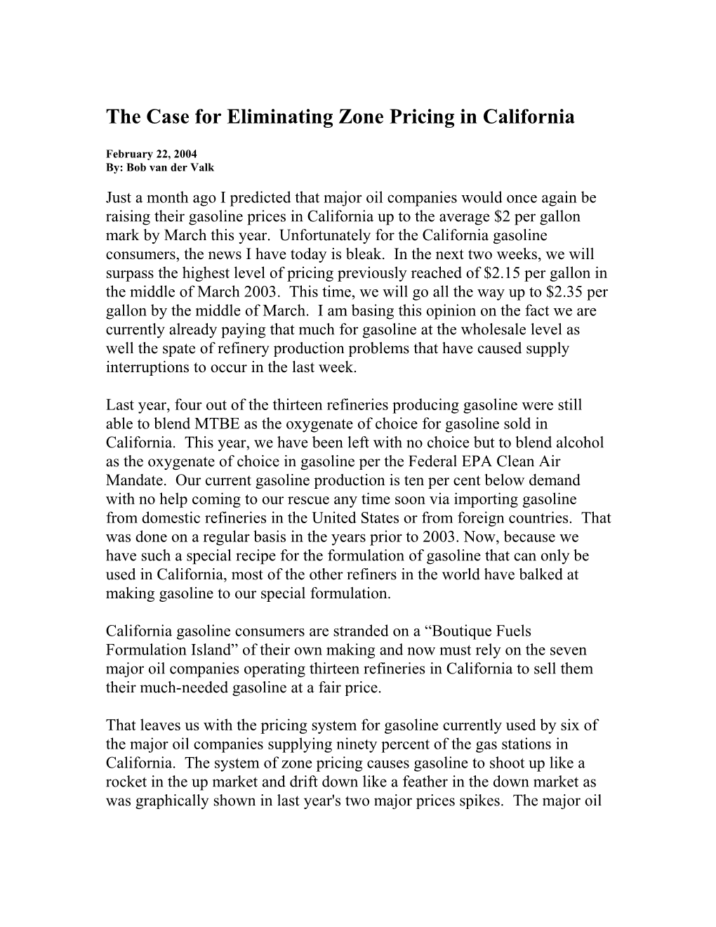 The Case for Eliminating Zone Pricing in California