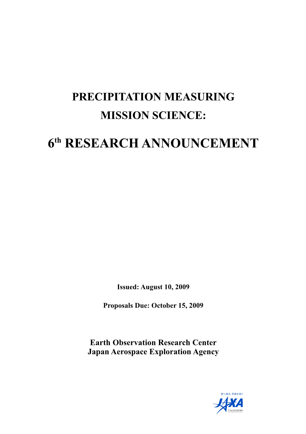 Precipitation Measuring Mission Science