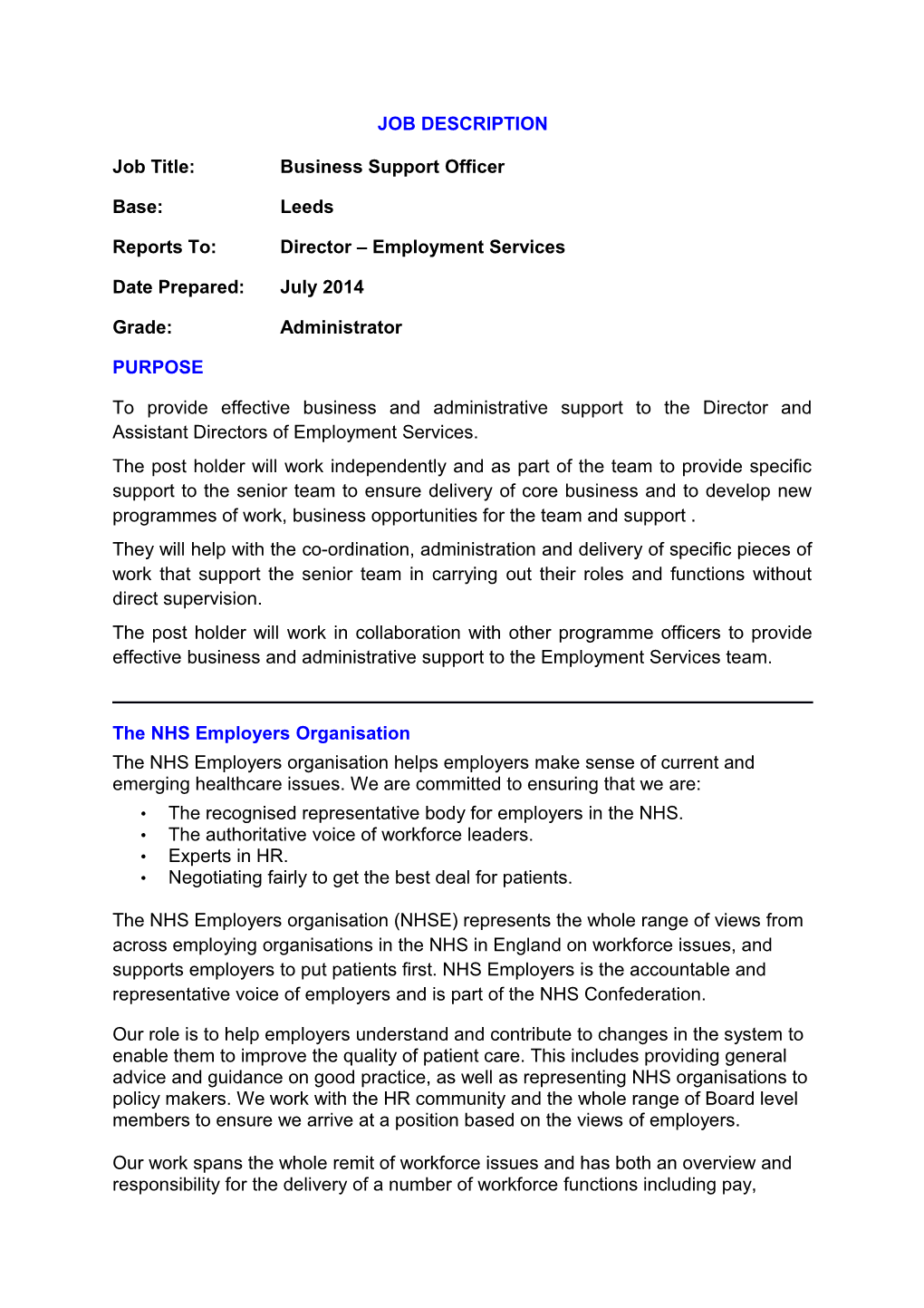 Programme and Administrative Support Officer